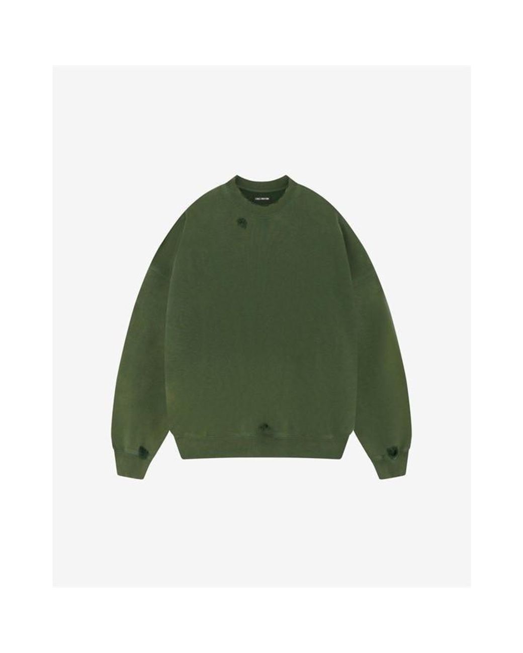 Cole Buxton Green Cole Distressed Swt for men
