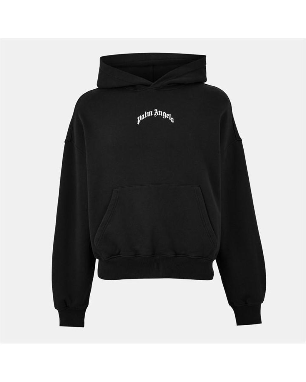 Palm Angels Black Relaxed Fit Hoodie for men