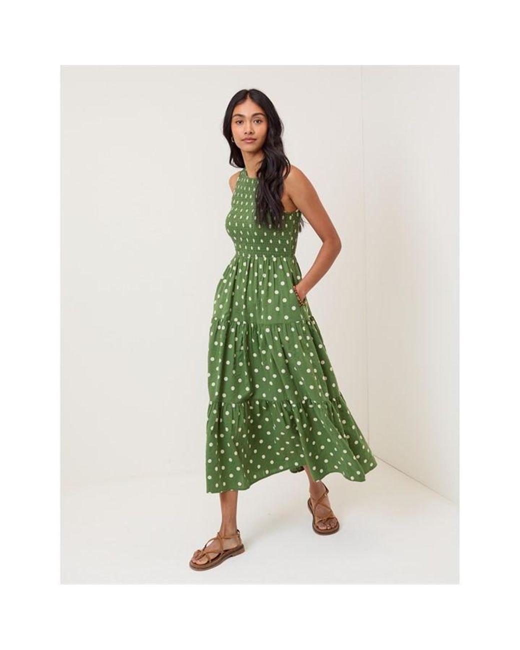 Nobody's Child Green Nc Charlie Midi Dress