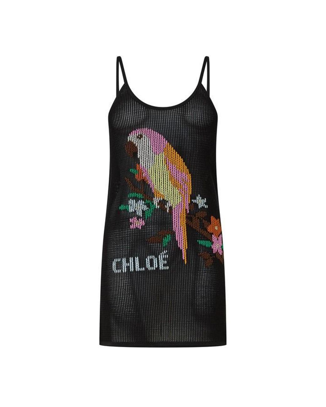 Chloé Black Mr06 Woven Cami Vest