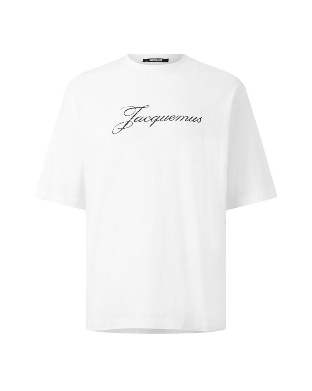 Jacquemus White Jacq Script Tee Sn64 for men