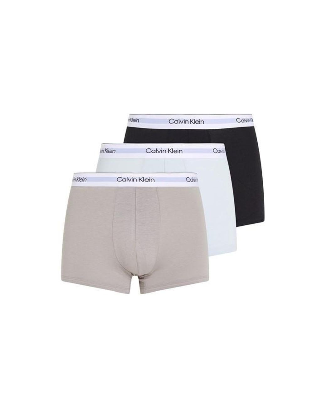 Calvin Klein White 3-pack Logo Trunks for men