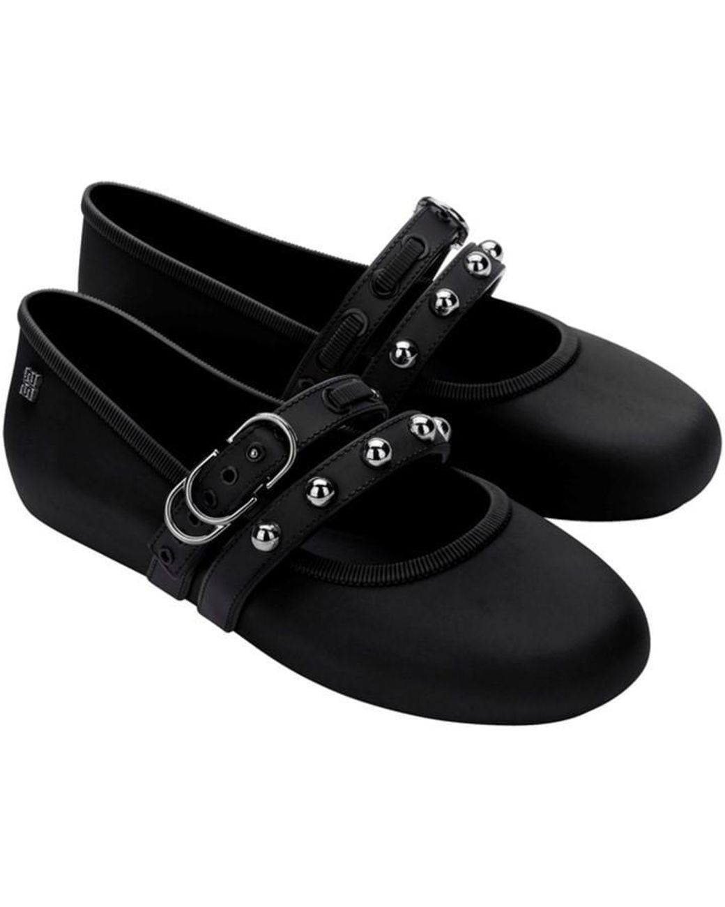 Melissa Black Soft Ballet Studs Ballet Pump