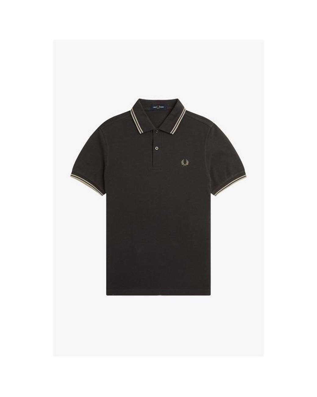 Fred Perry Gray Short Sleeve Twin Tipped Polo Shirt for men