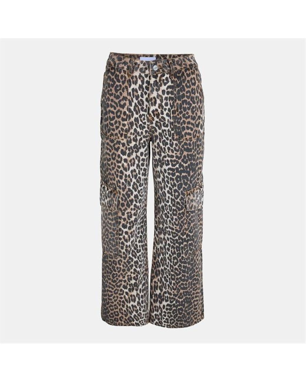 Ganni Gray Angie Wide Leg Jeans