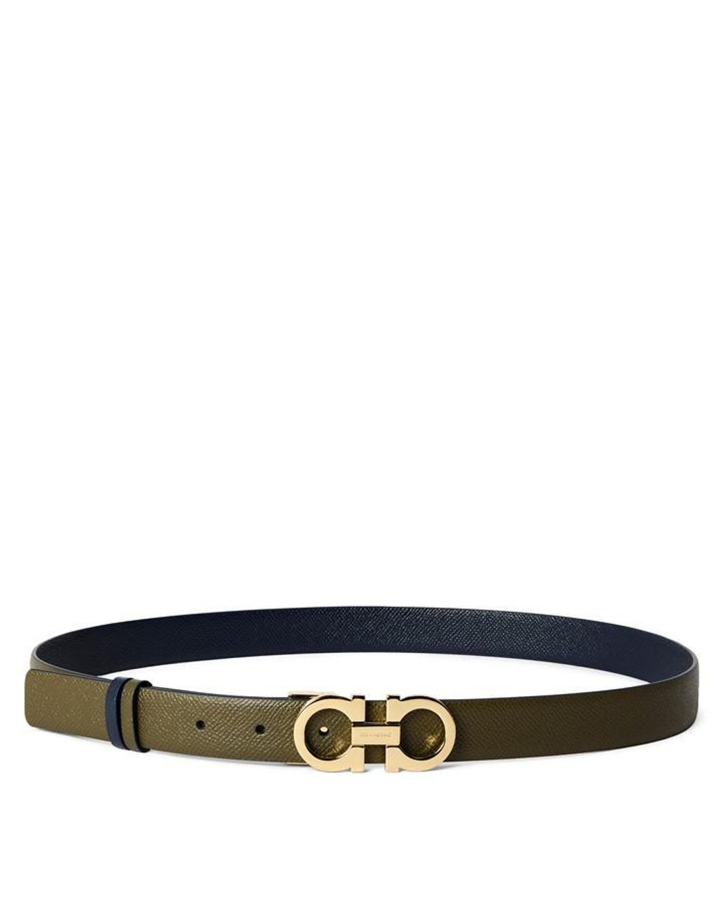 Ferragamo Black Donna H. Leather Belt