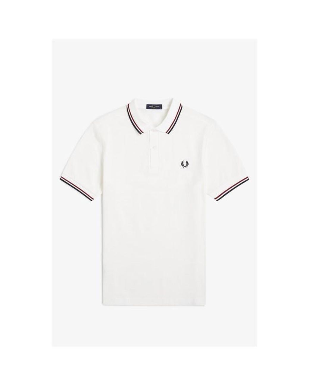 Fred Perry Black Short Sleeve Twin Tipped Polo Shirt for men