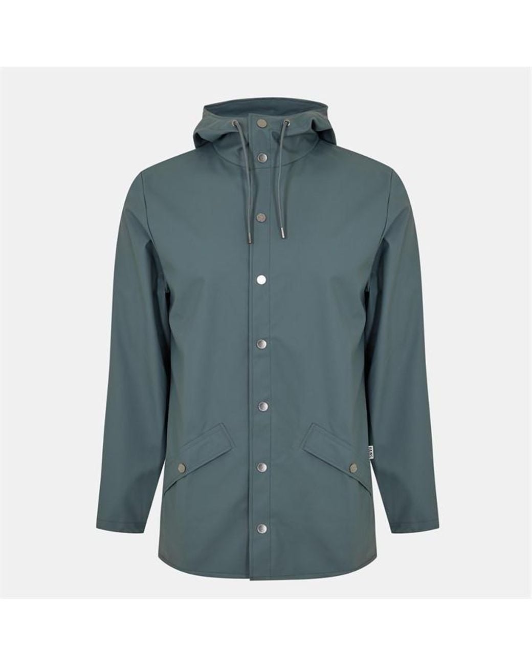 Rains Blue Hooded Jacket