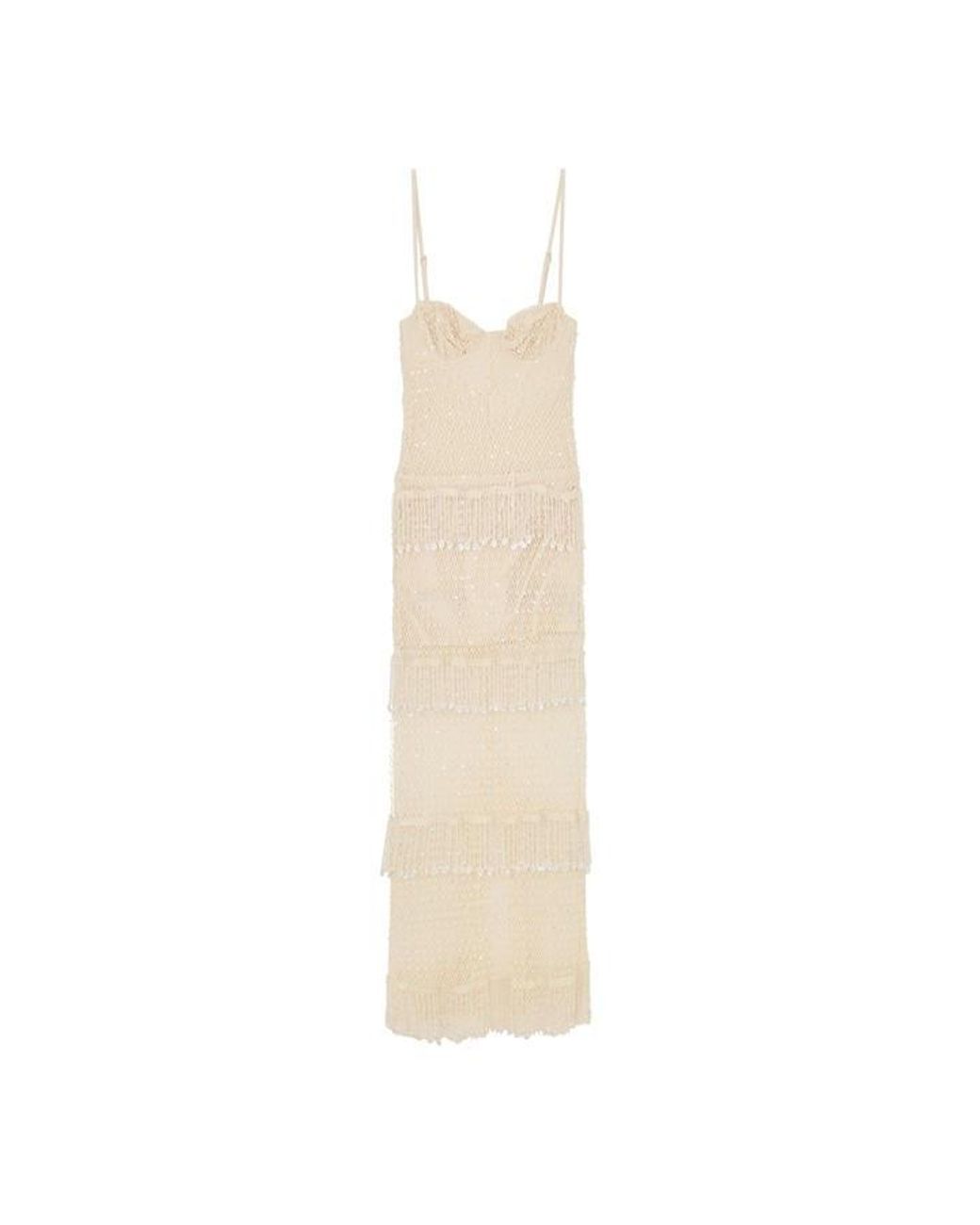 PATBO Natural Crochet Bloom Beach Long Maxi Dress
