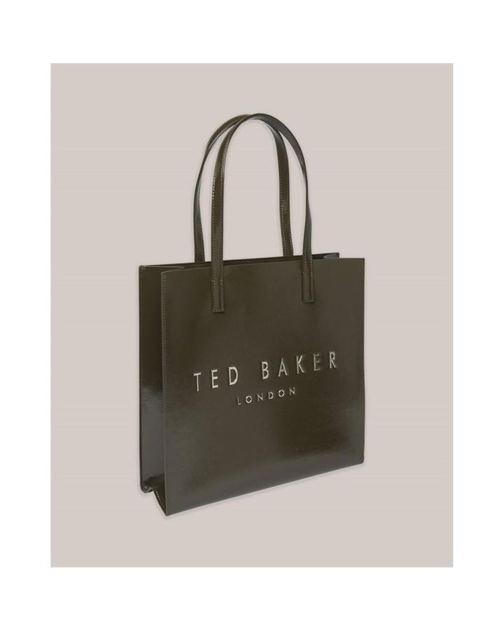Ted Baker Green Crinkle Icon Tote Bag
