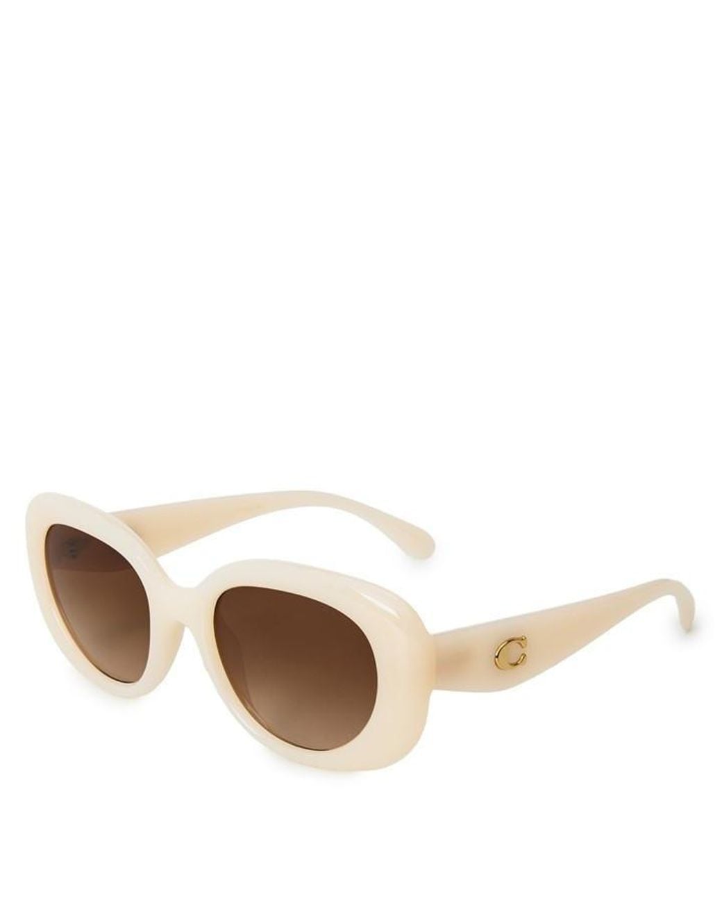 COACH Natural Oval Sunglasses