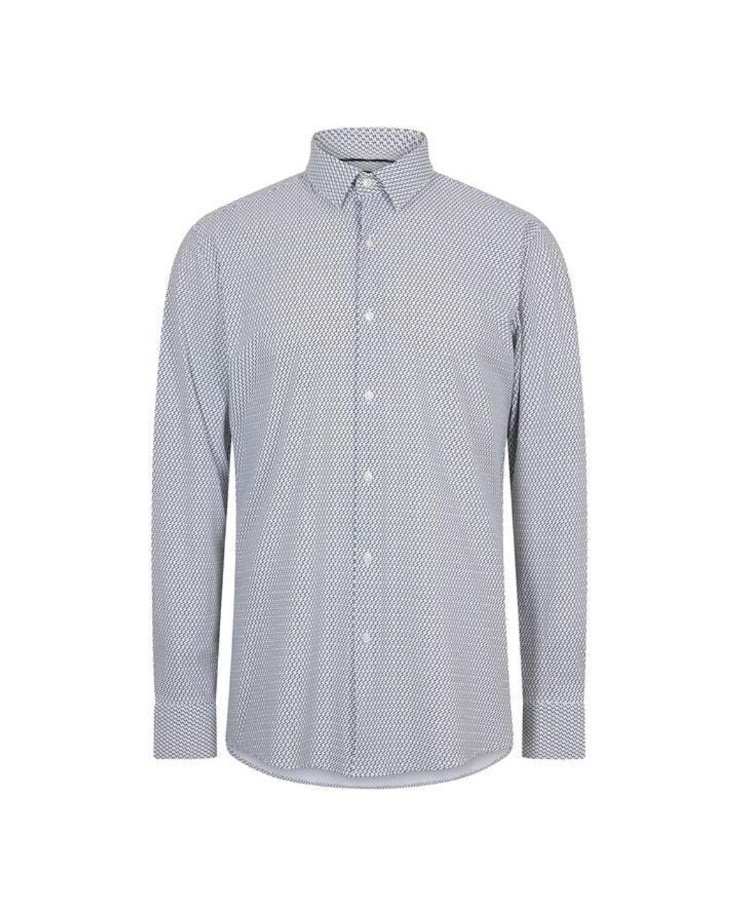 Boss Blue P Hank S Kent Long Sleeve Oxford Shirt for men