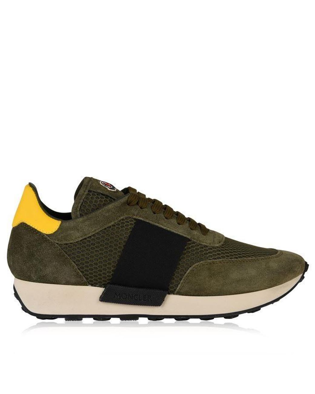 moncler suede mesh runner