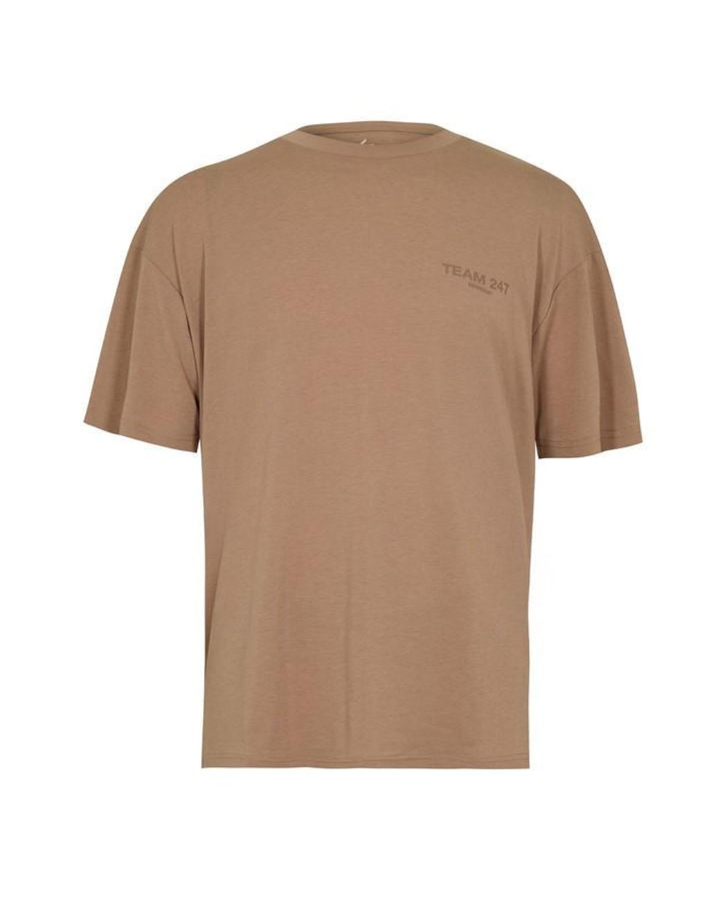 REPRESENT 247 Brown Team Os Short Sleeve Gym T-Shirt for men