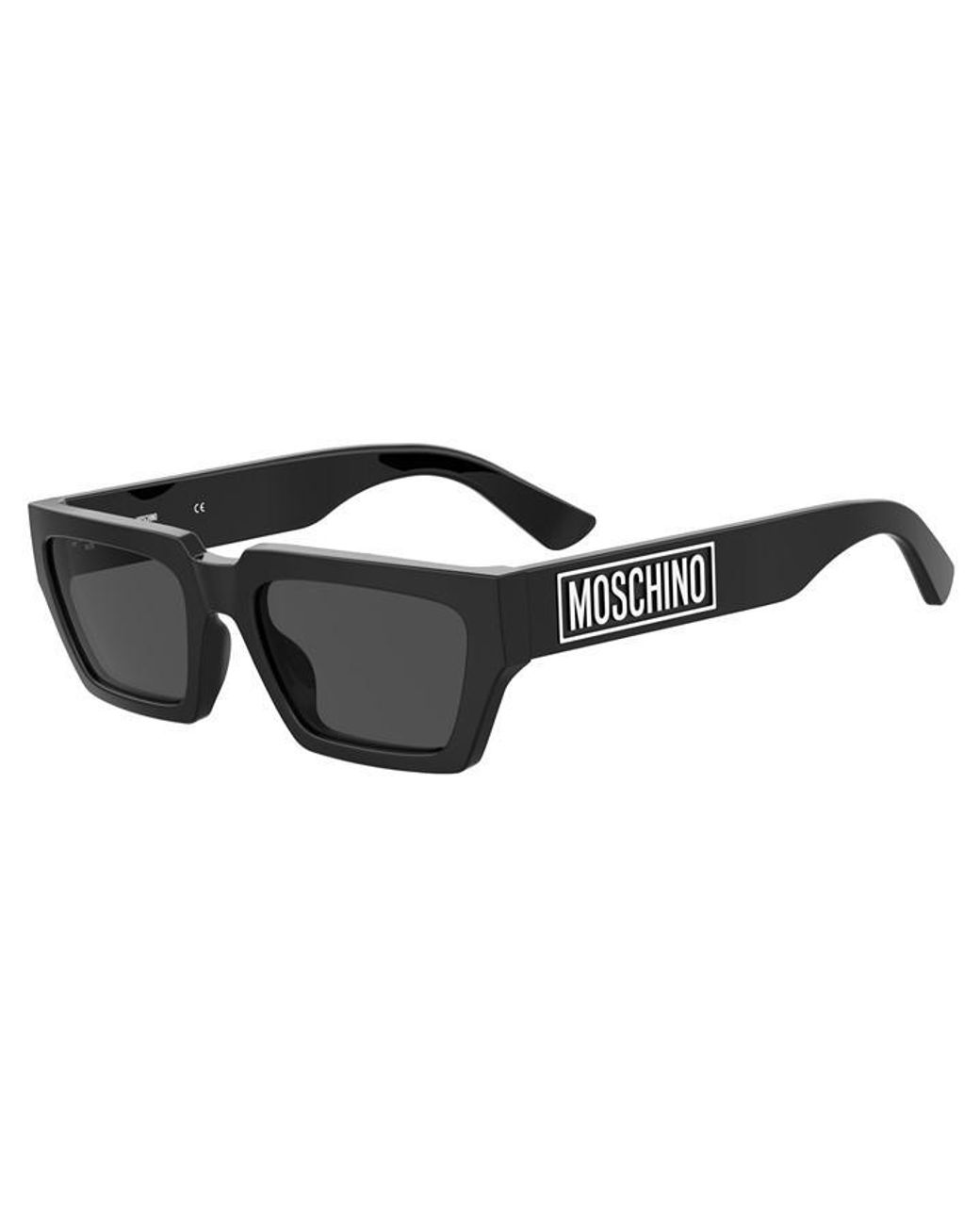 Moschino Black Round Sunglasses for men