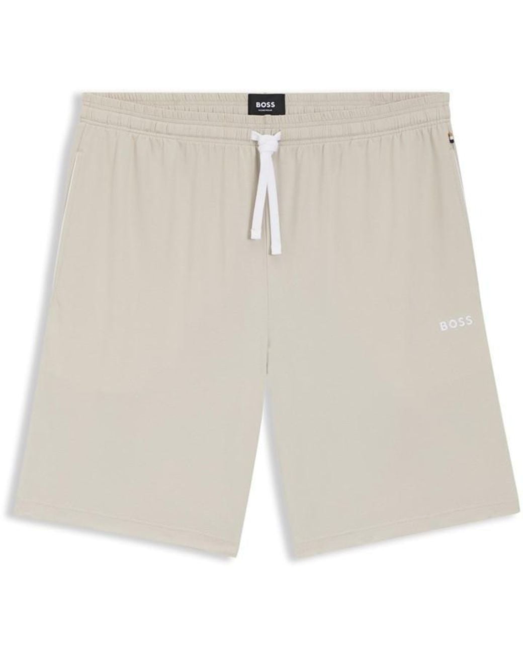 Boss White Bodywear Mix & Match Drawstring Shorts for men