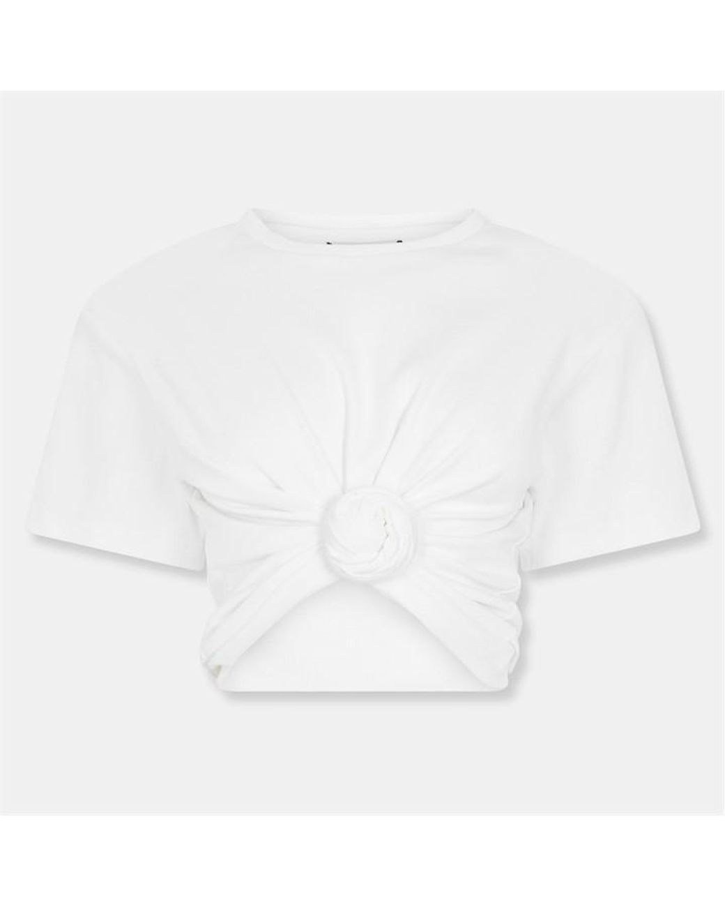 Magda Butrym White Knot Cropped Crop Top