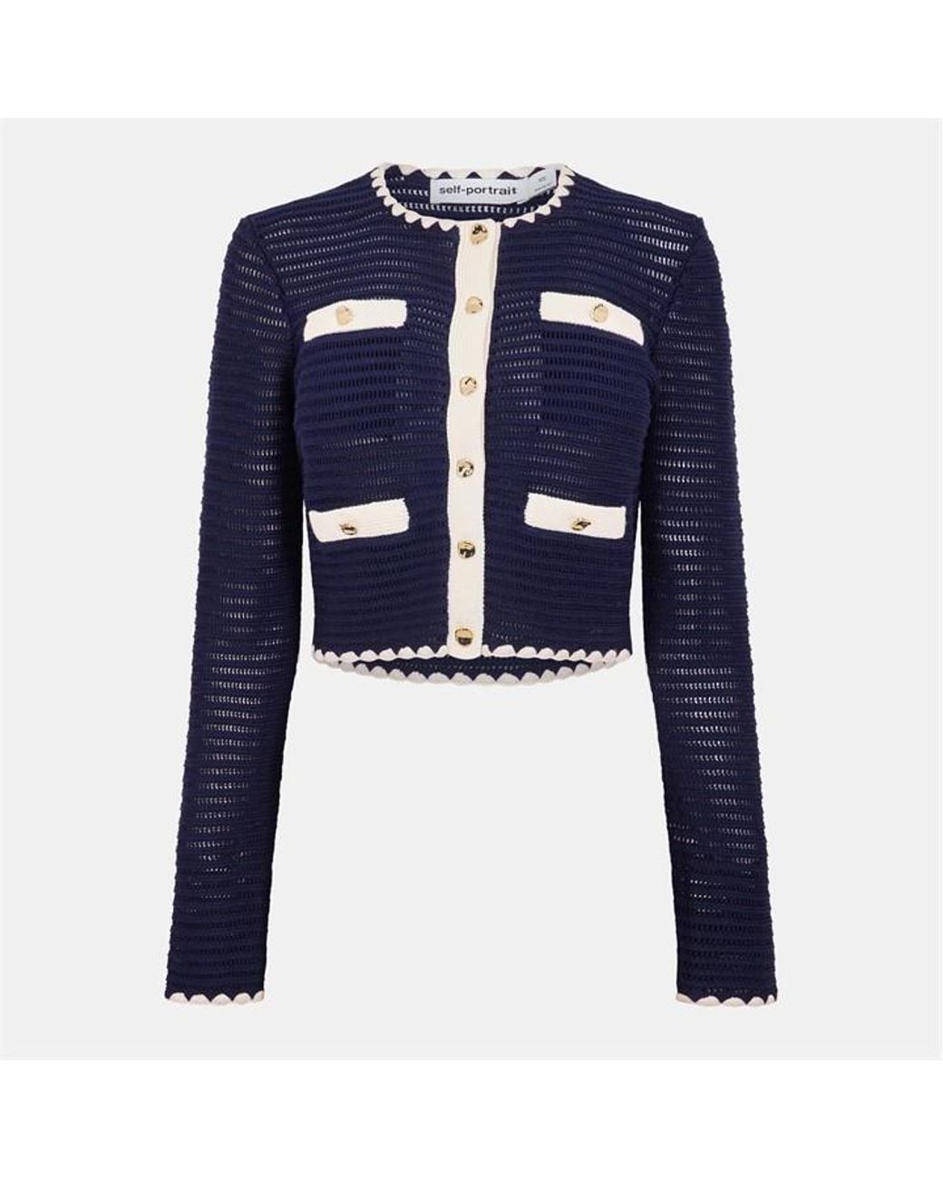 Self-Portrait Blue Croct Cardigan