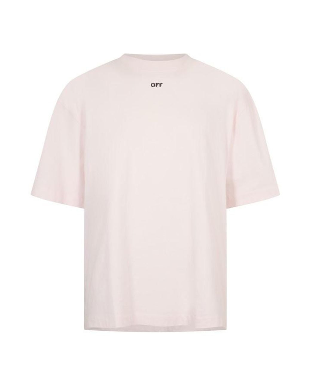 Off-White c/o Virgil Abloh Pink Paint Arrow Oversized T-Shirt for men