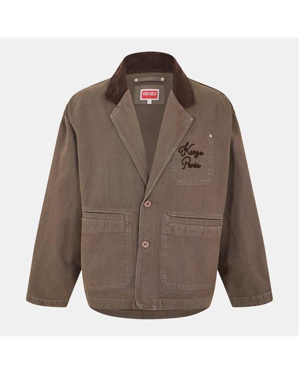 KENZO Brown Workwear Harrington Jacket for men
