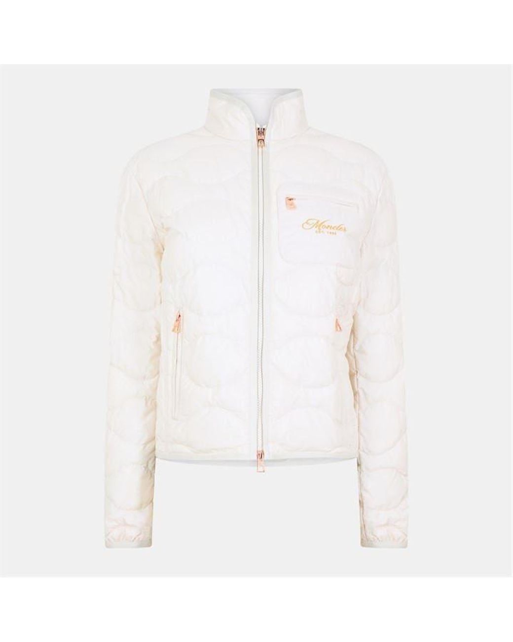Moncler White Tegea Lightweight Quilted Jacket