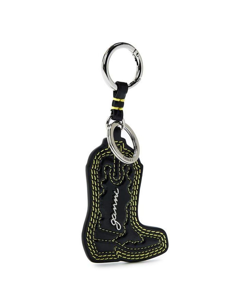 Ganni Black Western Keyrng Ld61