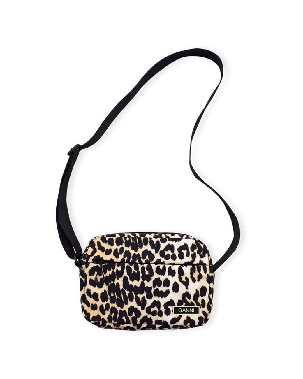 Ganni Black Tech Fabric Shoulder Bag