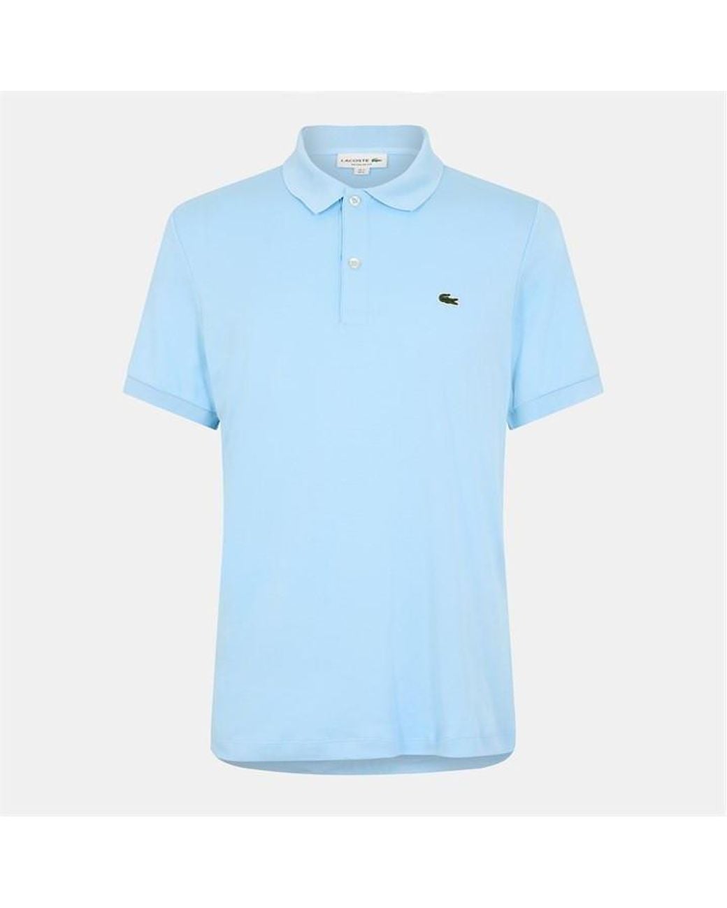 Lacoste Blue Pima Cotton Short Sleeve Polo Shirt for men