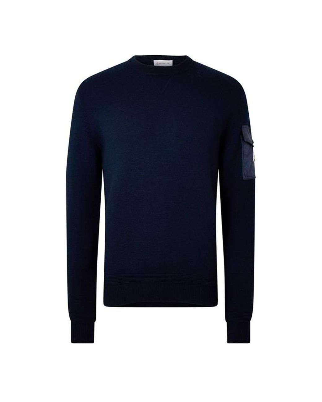 Moncler Blue Crew Knit Sn64 for men