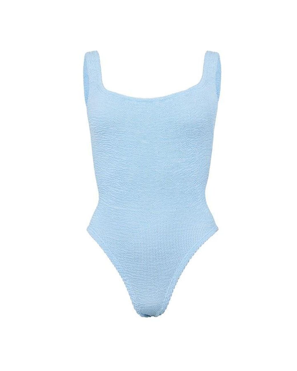 Hunza G Blue Square Neck Swimsuit