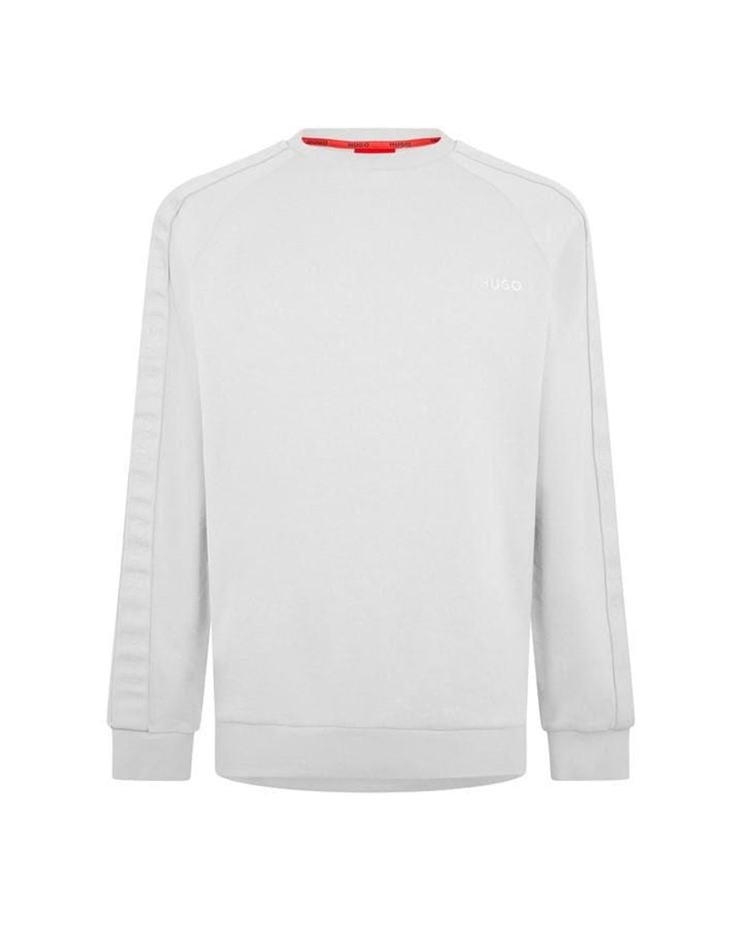 HUGO Gray Boss Lounge Sporty Logo Sweatshirt for men