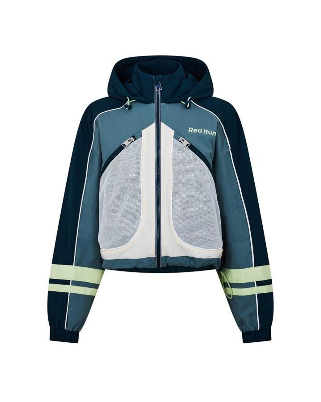 Red Run Blue Skyline Nylon Track Jacket