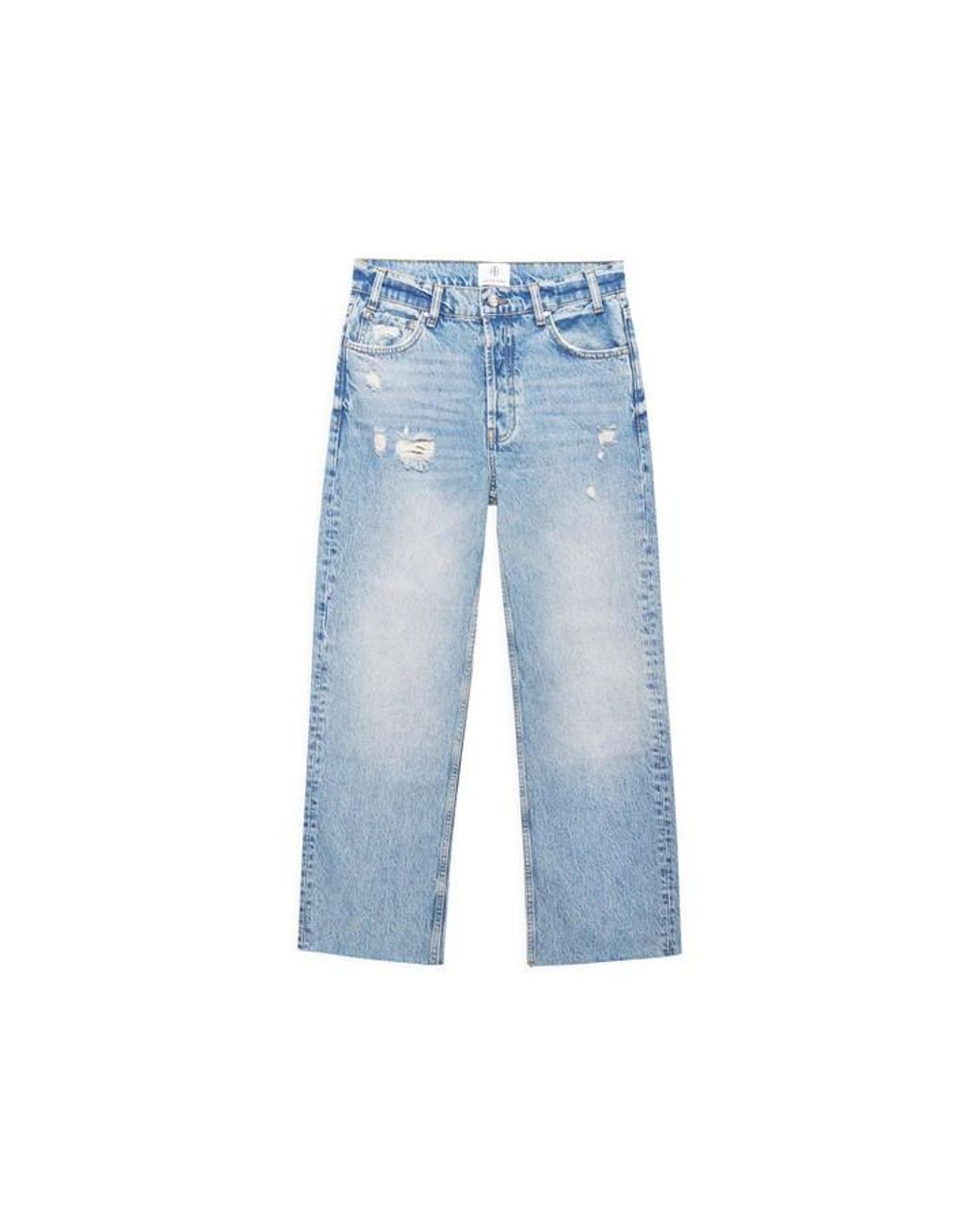 Anine Bing Blue Distressed Gavin Jeans
