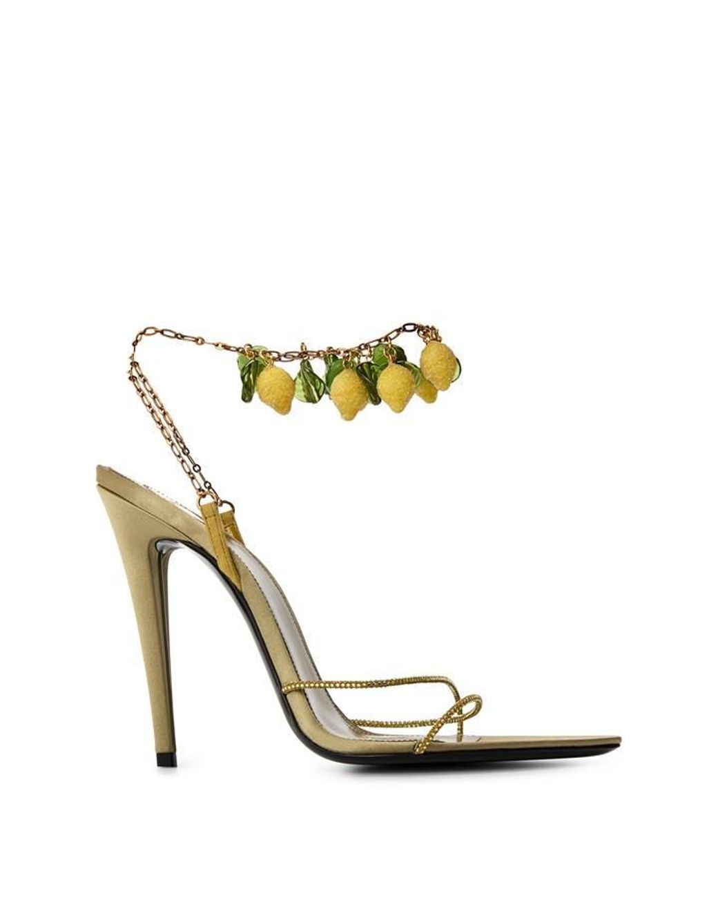 Saint Laurent Metallic Stiletto Court Shoes