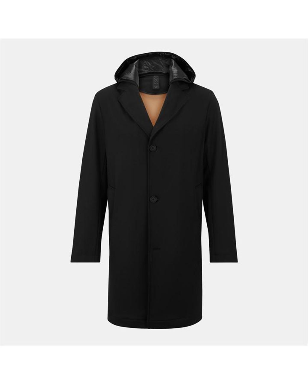Boss Black P-Cam-J-Hood Water-Resistant Hooded Trench Coat for men