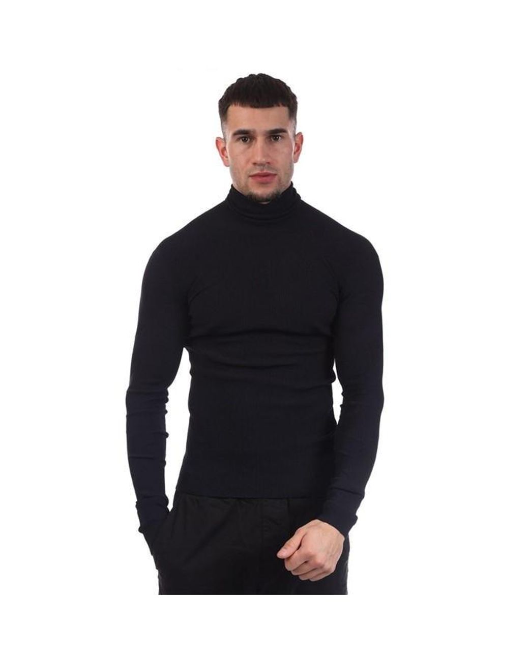 Off-White c/o Virgil Abloh Black Diagonals Knit Turtleneck Sweater for men