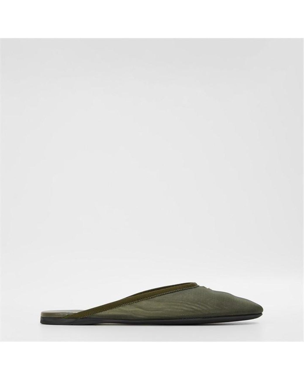Miu Miu Green Mesh Flat Mules