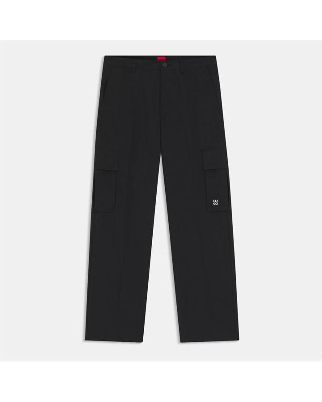 HUGO Black Cargo Trousers for men