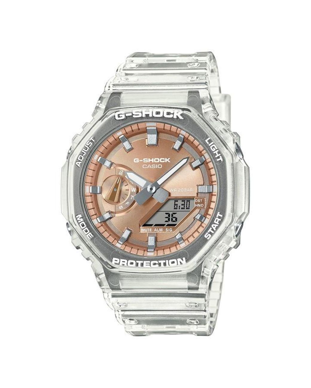 G-Shock Metallic Ga-2100Bm Octagonal Quartz Water Resistant Digital Watch for men
