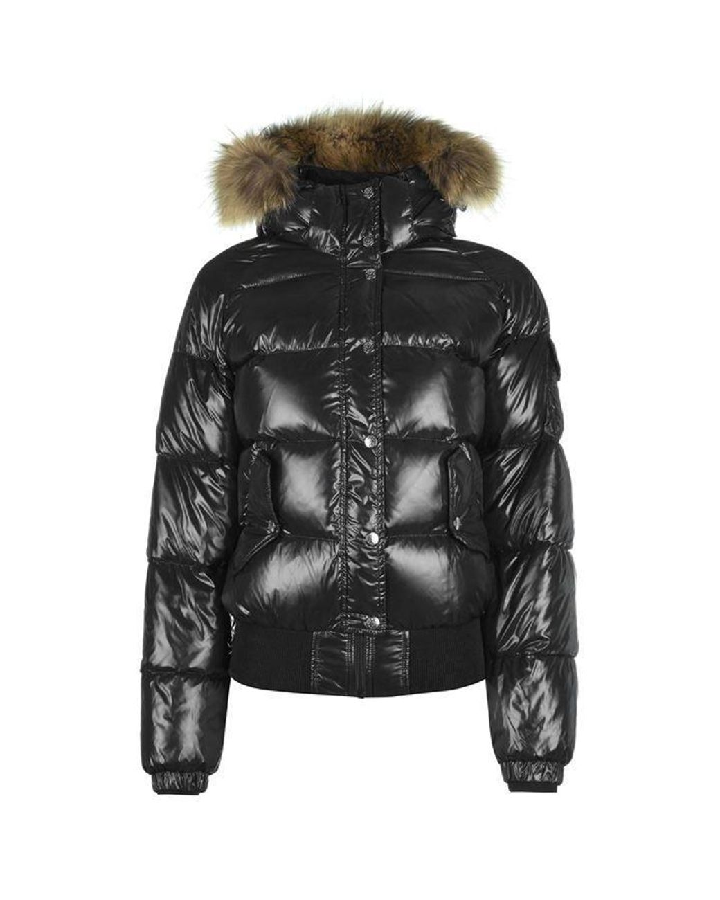 Pyrenex Aviator Shiny Jacket in Black | Lyst UK