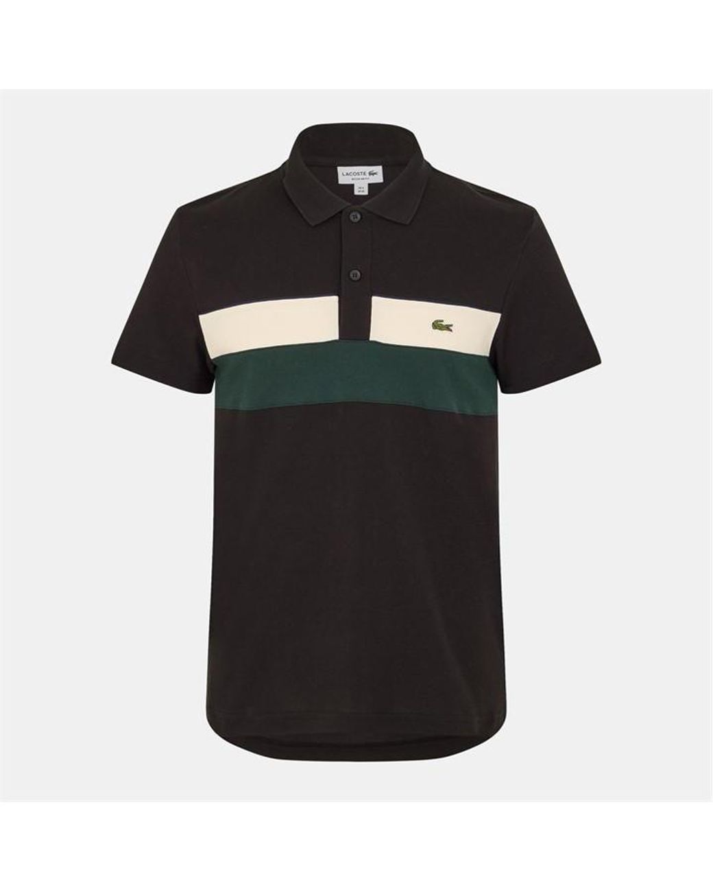 Lacoste Black Short-Sleeve Polo Shirt for men