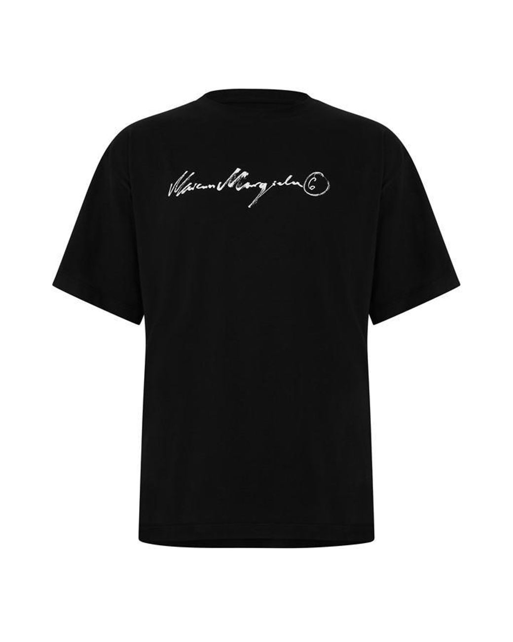 MM6 by Maison Margiela Black Signature Overdyed Tee for men