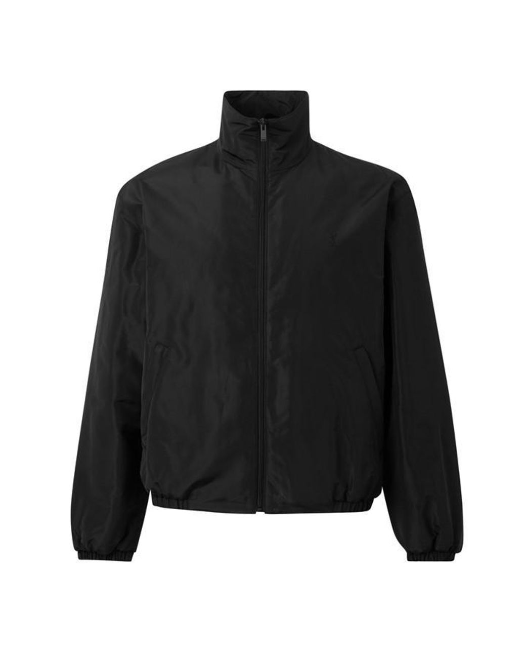 Saint Laurent Black Saint High Neck Jkt Sn64 for men