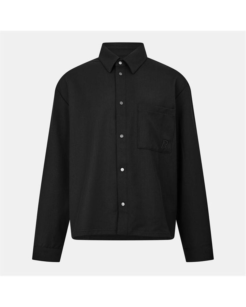 Represent Black Structured Overshirt for men