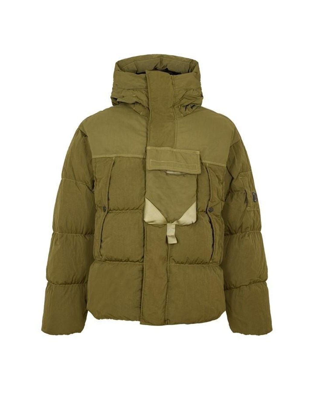 C P Company Green Insulated Medium Puffer Jacket for men