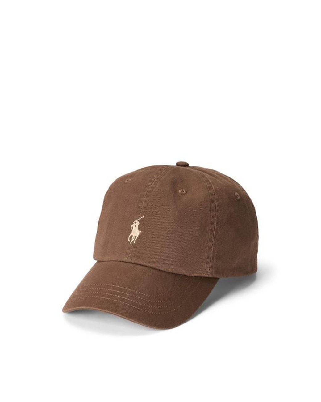 Polo Ralph Lauren Brown Cotton Chino Adjustable Baseball Cap
