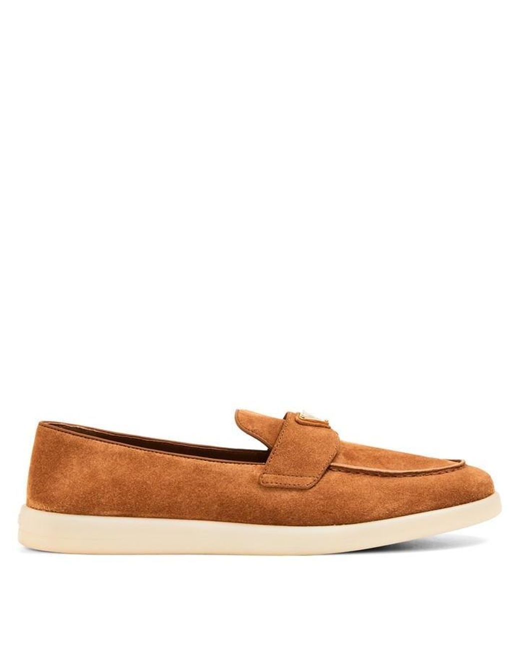 Prada Brown Suede Leather Loafers