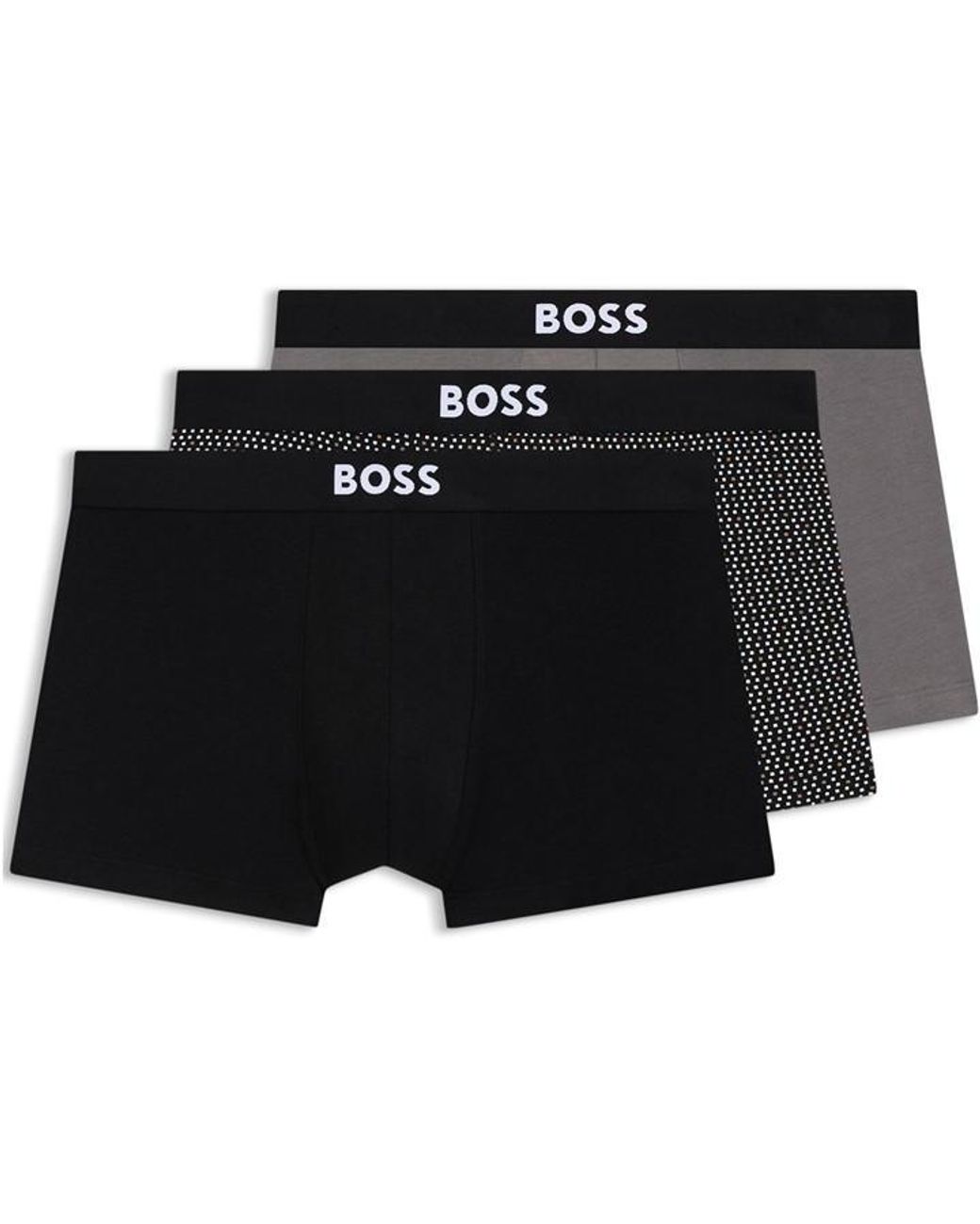 Boss Black 3 Pack Boxers With Logo Waistband for men