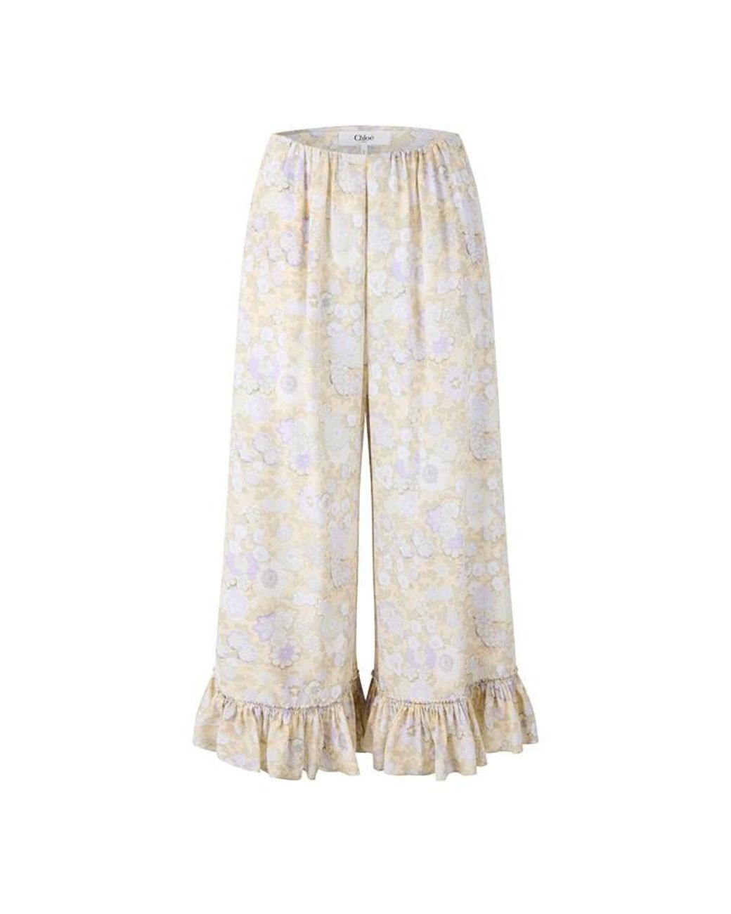 Chloé White Pa29 Wide Leg Trousers