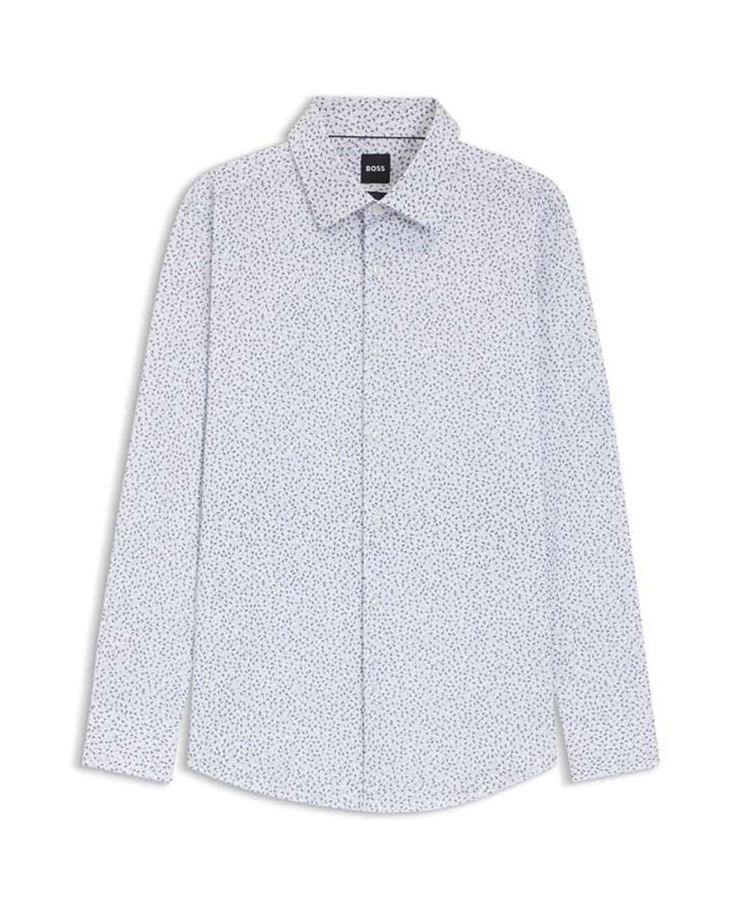 Boss Blue Hank Long Sleeve Shirt for men